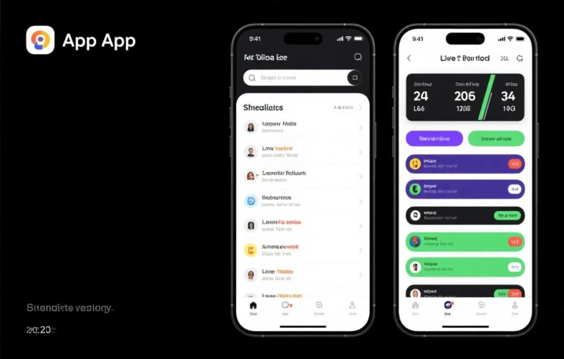 体育APP功能示意